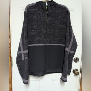 Lululemon X Robert Geller Take The Moment 1/2 Zip Hoodie Mens XXL Heather Gray